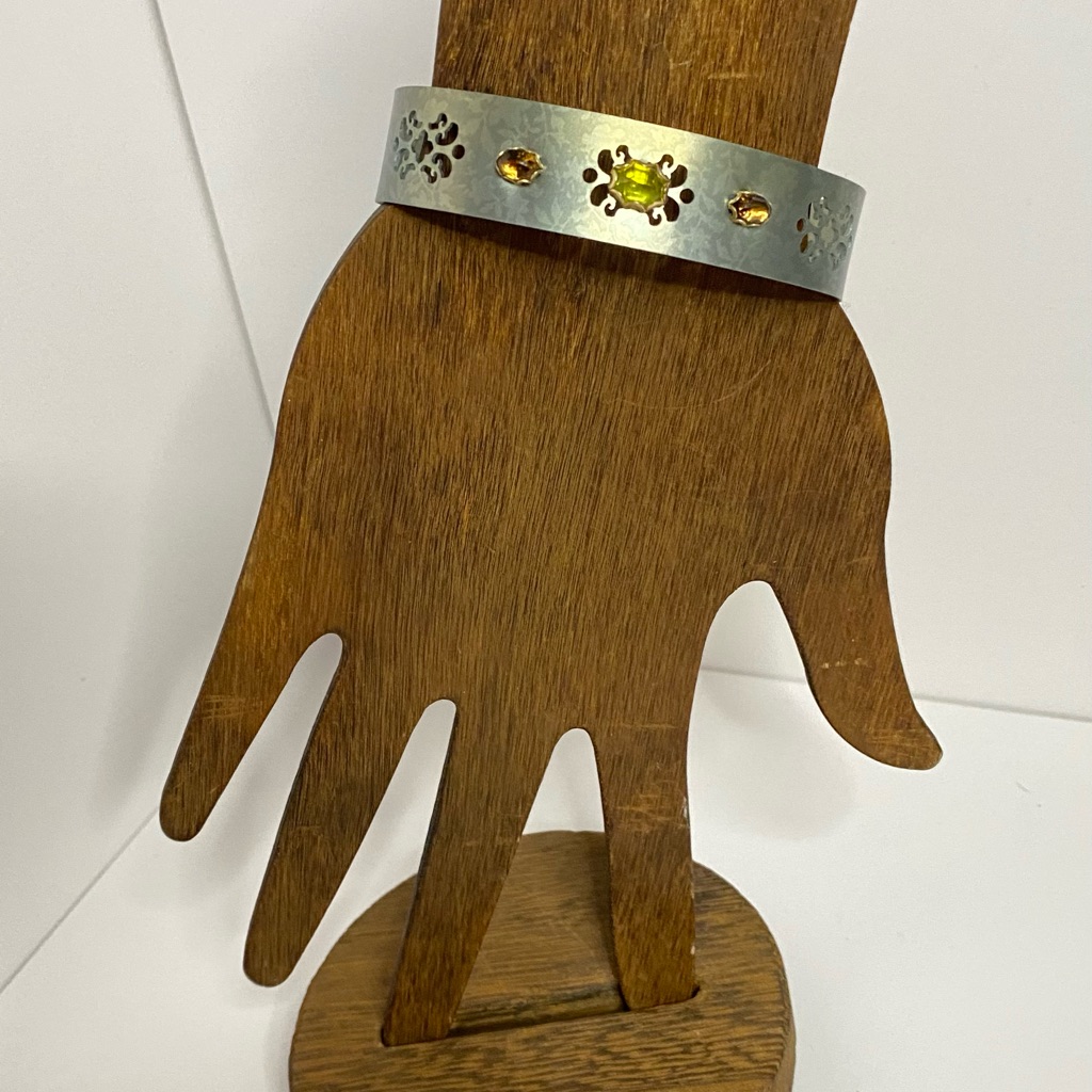 Holly Yashi Niobium Silver And Precious Stones Cutout Bracelet